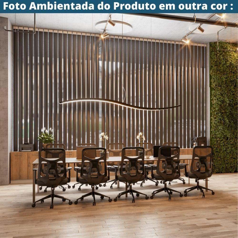 Cadeira Escritório Nr-17 Everest Diretor C- Braços Fratini Encosto Tela Mesh Gelo-cinza Base Rodízio - 8