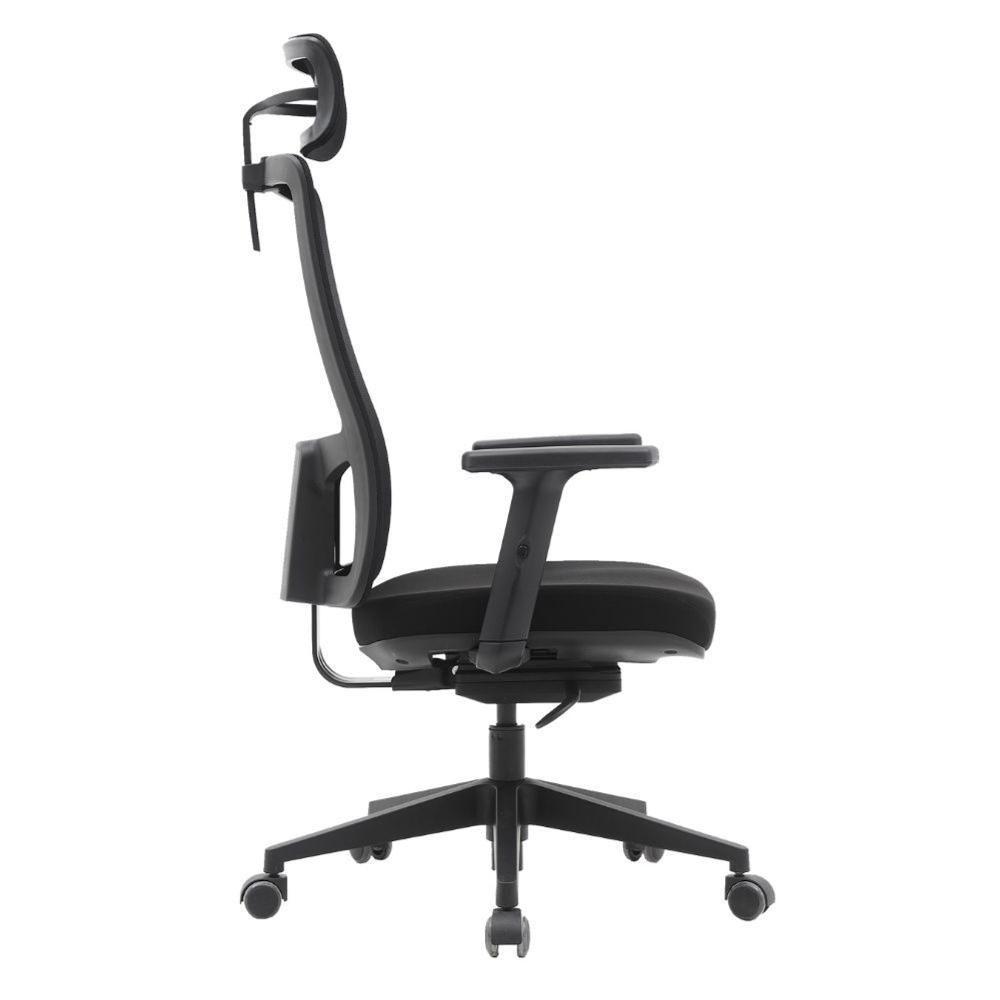 Cadeira Escritório Giratória Nr-17 Wall Street Presidente Fratini Tela Mesh Preto Base Rodízio Nylon - 7