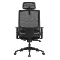 Cadeira Escritório Giratória Nr-17 Wall Street Presidente Fratini Tela Mesh Preto Base Rodízio Nylon