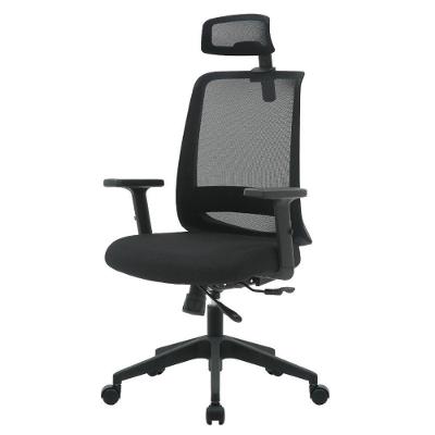 Cadeira Escritório Nr-17 Columbus Presidente C- Braços Fratini Encosto Tela Mesh Preta Baserodízio