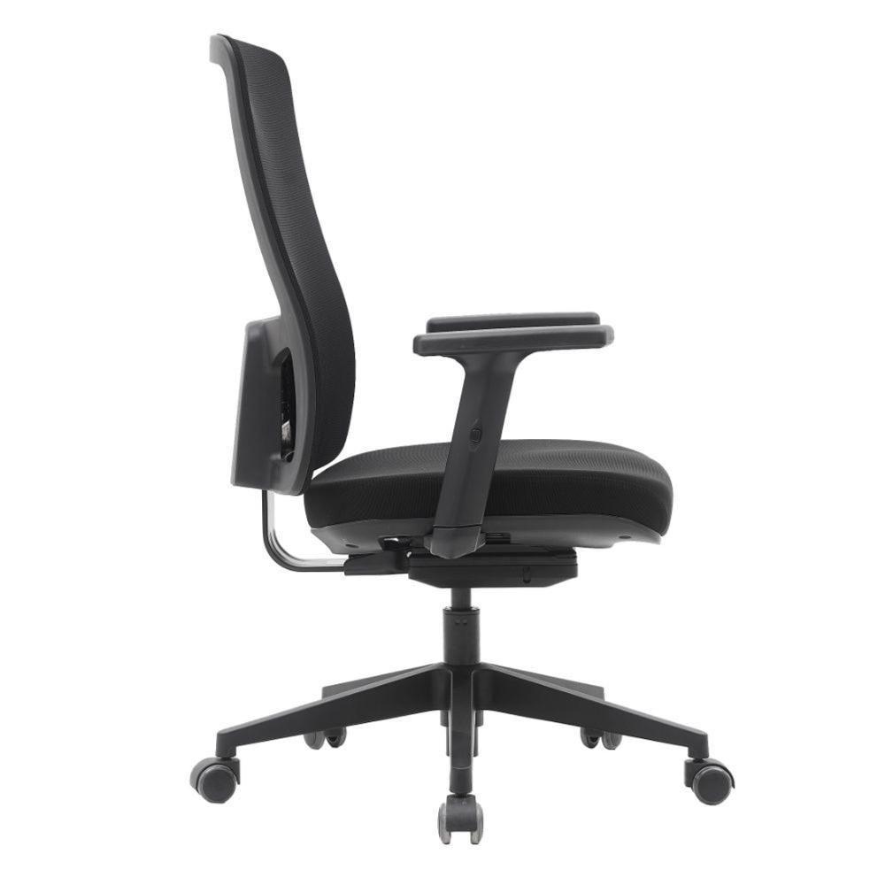 Cadeira Escritório Giratória Nr-17 Wall Street Diretor Fratini Tela Mesh Preto Base Rodízio Nylon - 3