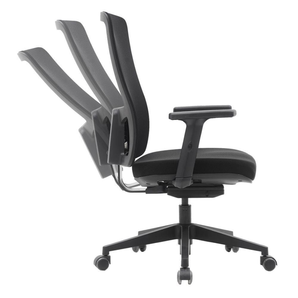 Cadeira Escritório Giratória Nr-17 Wall Street Diretor Fratini Tela Mesh Preto Base Rodízio Nylon - 5