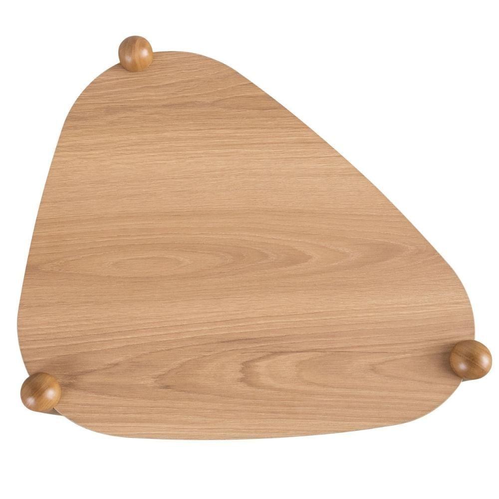 Mesa De Centro Orgânica Artesano 85 Cm (largura) Em Mdp Hanover (mel) E Pés Em Madeira Maciça - 7