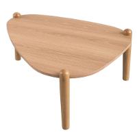 Mesa De Centro Orgânica Artesano 85 Cm (largura) Em Mdp Hanover (mel) E Pés Em Madeira Maciça - 2