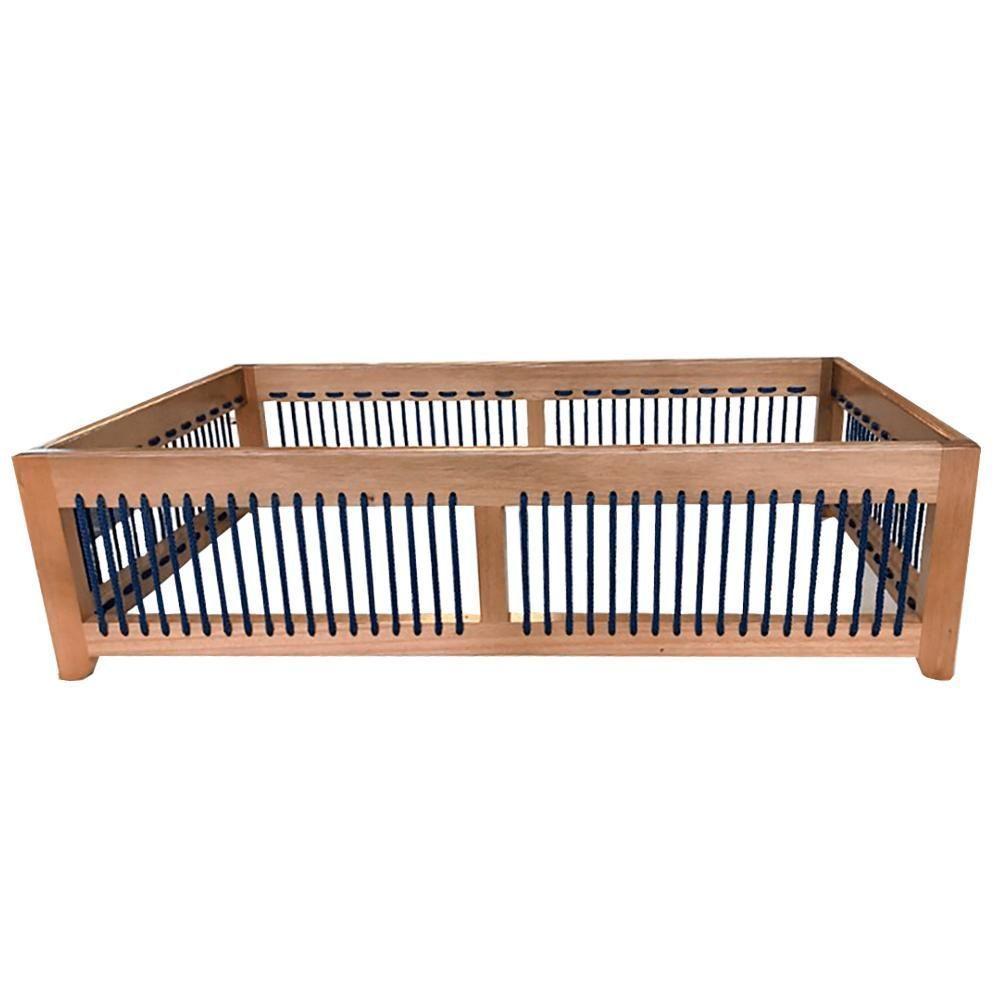 Mesa De Centro Saibi Ozki 150 Cm Madeira Eucalipto Cedro Corda Plana Azul - 2