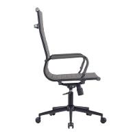 Kit 2 Cadeiras Escritório Manhattan Black Esteirinha Presidente Fratini Pu Cinza Base Rodízio Preto