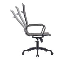 Kit 2 Cadeiras Escritório Manhattan Black Esteirinha Presidente Fratini Pu Cinza Base Rodízio Preto - 6