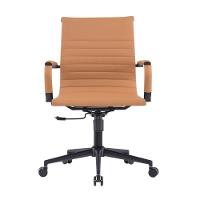 Kit 2 Cadeiras Escritório Manhattan Black Esteirinha Diretor Fratini Pu Caramelo Base Rodízio Preto - 9