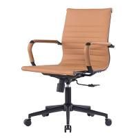 Kit 2 Cadeiras Escritório Manhattan Black Esteirinha Diretor Fratini Pu Caramelo Base Rodízio Preto - 10