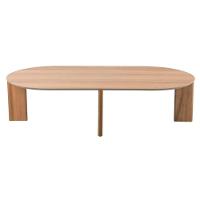 Mesa De Centro Orgânica Chanfrada Artesano 120 Cm (largura) Em Mdp Hanover (mel) Pés Madeira Maciça - 2