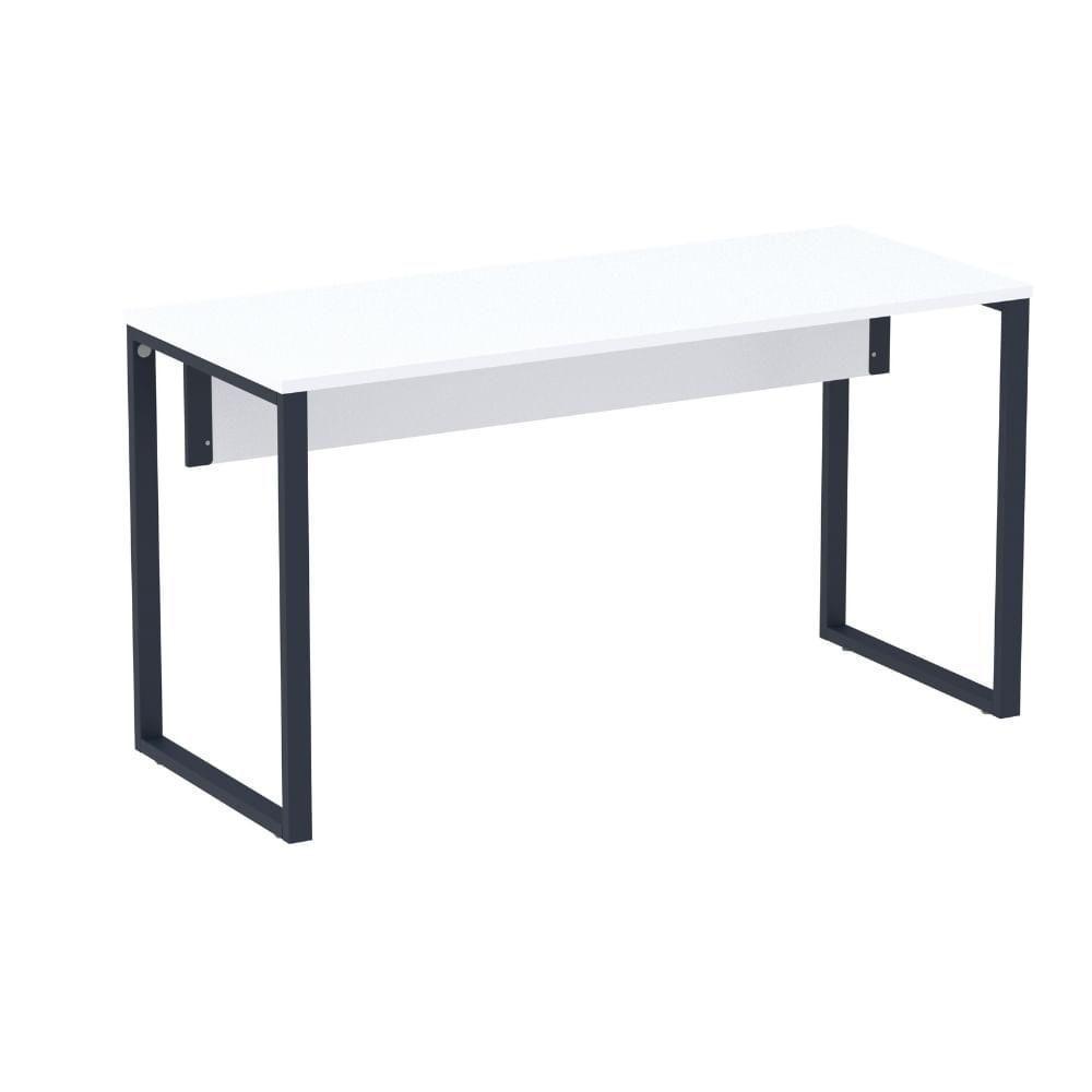 Mesa Escritório P25 Tub Pandin 120 Cm (larg) Tampo Mdp Branco Pé Aço Tubular Azul Del Rey - 1
