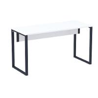 Mesa Escritório P25 Tub Pandin 120 Cm (larg) Tampo Mdp Branco Pé Aço Tubular Azul Del Rey - 1