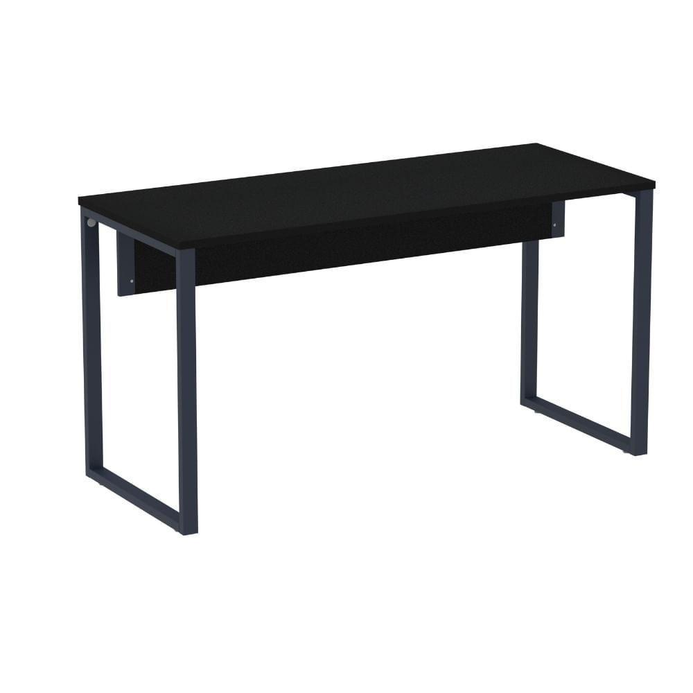 Mesa Escritório P25 Tub Pandin 150 Cm (larg) Tampo Mdp Preto Pé Aço Tubular Azul Del Rey - 1