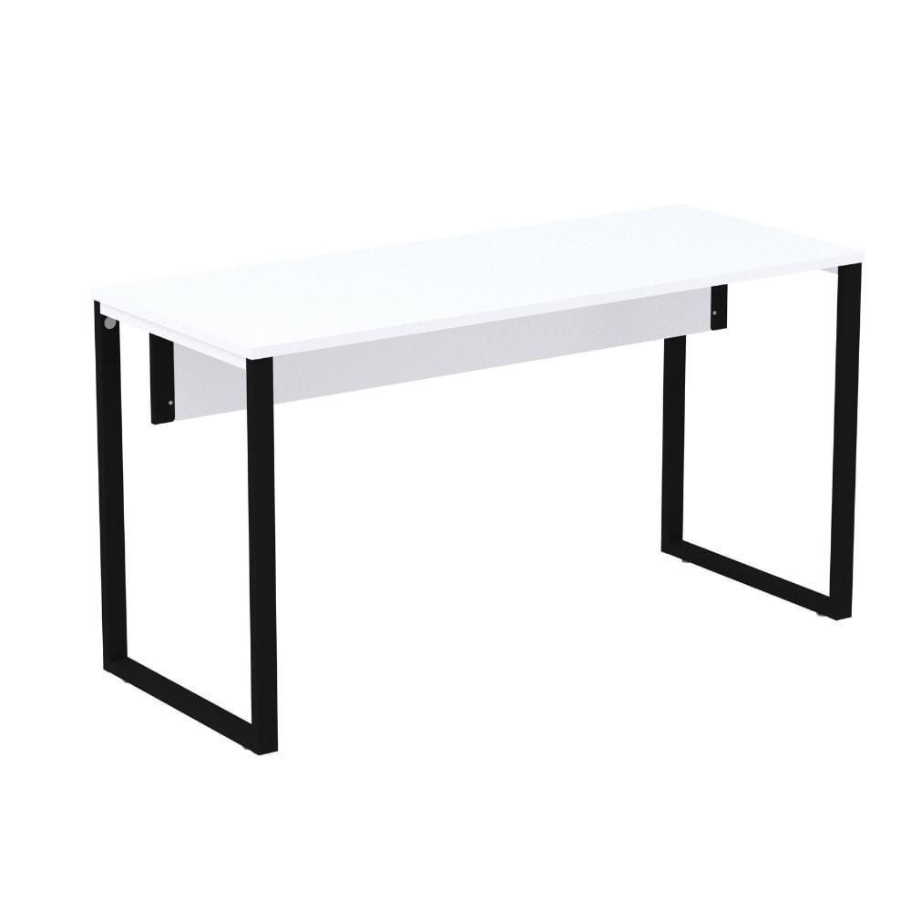 Mesa Escritório P25 Tub Pandin 120 Cm (larg) Tampo Mdp Branco Pé Aço Tubular Preto - 1