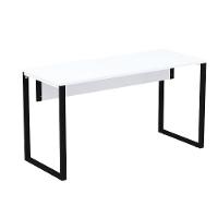 Mesa Escritório P25 Tub Pandin 120 Cm (larg) Tampo Mdp Branco Pé Aço Tubular Preto - 1