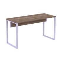 Mesa Escritório P25 Tub Pandin 134 Cm (larg) Tampo Mdp Walnut Pé Aço Tubular Lilás - 1