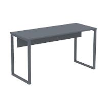 Mesa Escritório P25 Tub Pandin 150 Cm (larg) Tampo Mdp Grafito Pé Aço Tubular Grafito - 1