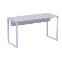 Mesa Escritório P25 Tub Pandin 150 Cm (larg) X 70 Cm (prof) Tampo Mdp Cinza Pé Aço Tubular Lilás - 1