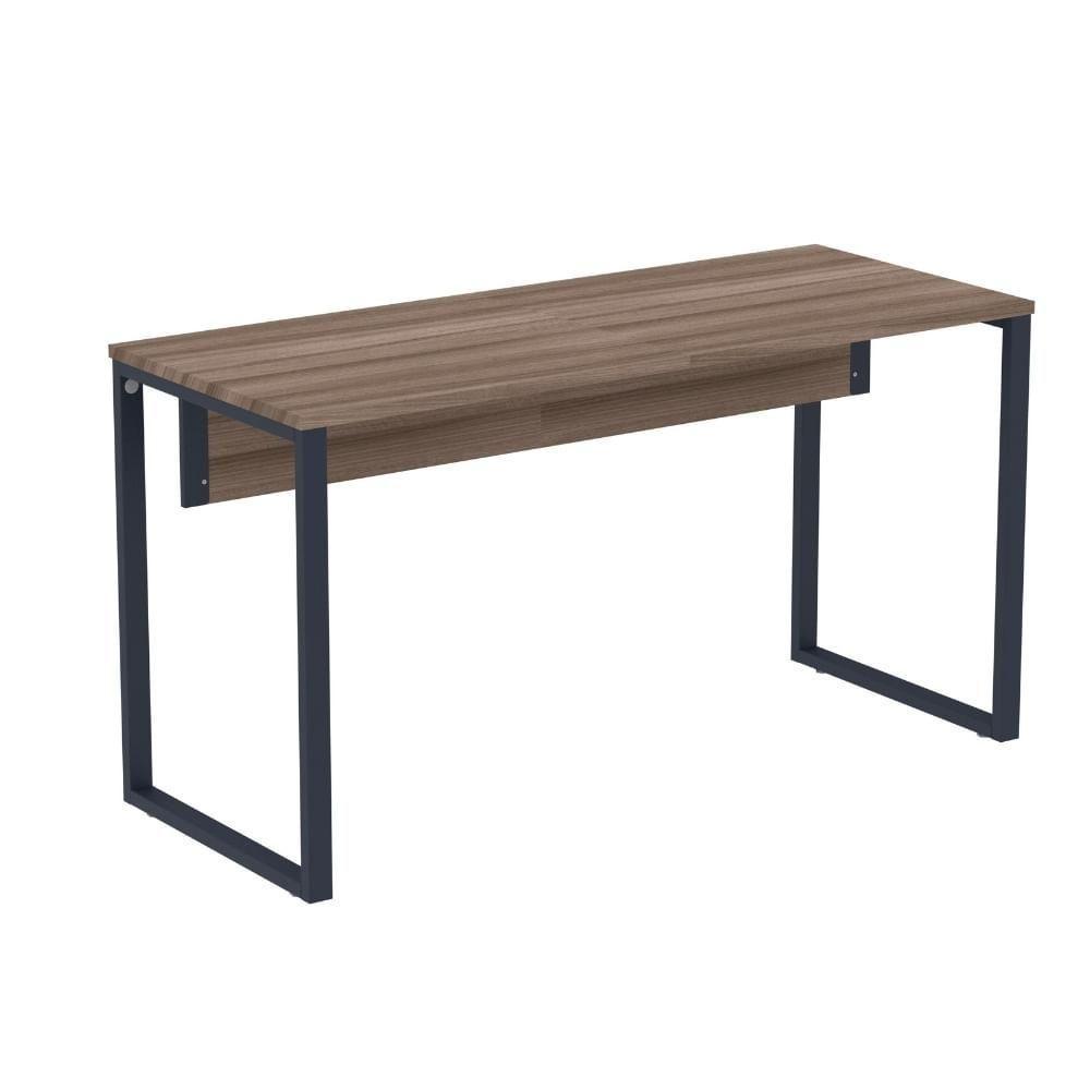 Mesa Escritório P25 Tub Pandin 150 Cm (larg) Tampo Mdp Walnut Pé Aço Tubular Azul Del Rey - 1