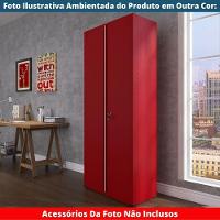 Armário Alto 2 Portas Pandin 80 Cm (largura) Inmetro Estrutura Aço Cinza E Portas Pretas C- Chave - 8