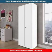 Armário Alto 2 Portas Pandin 90 Cm (largura) Inmetro Estrutura E Portas Aço Branco C- Chave - 6