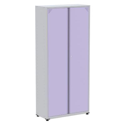 Armário Alto 2 Portas Pandin 80 Cm (largura) Inmetro Estrutura Aço Cinza E Portas Lilás C- Chave