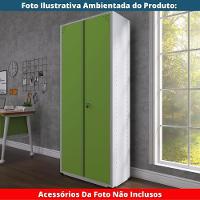 Armário Alto 2 Portas Pandin 80 Cm (largura) Inmetro Estrutura Aço Cinza E Portas Verdes C- Chave - 7
