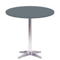 Mesa Delta Em Alumínio 75 Cm (alt) Base Em X Tampo Mdp Redondo 80 Cm (larg) X 2,50 Cm (alt) Grafito - 1