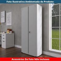 Armário Alto 2 Portas Pandin 80 Cm (largura) Inmetro Estrutura E Portas Aço Cinza C- Chave - 6