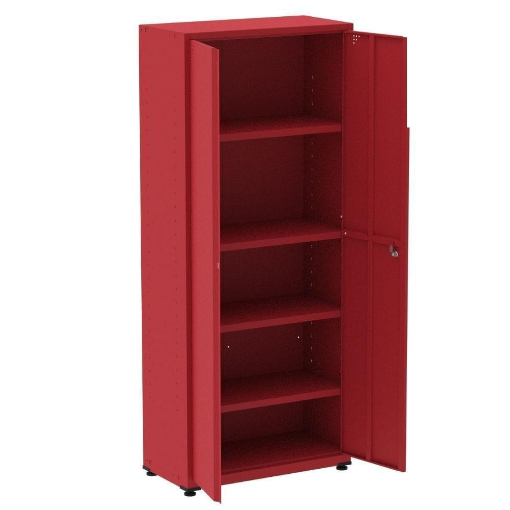 Armário Alto 2 Portas Pandin 90 Cm (largura) Inmetro Estrutura E Portas Aço Vermelho C- Chave - 2
