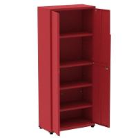 Armário Alto 2 Portas Pandin 90 Cm (largura) Inmetro Estrutura E Portas Aço Vermelho C- Chave - 2