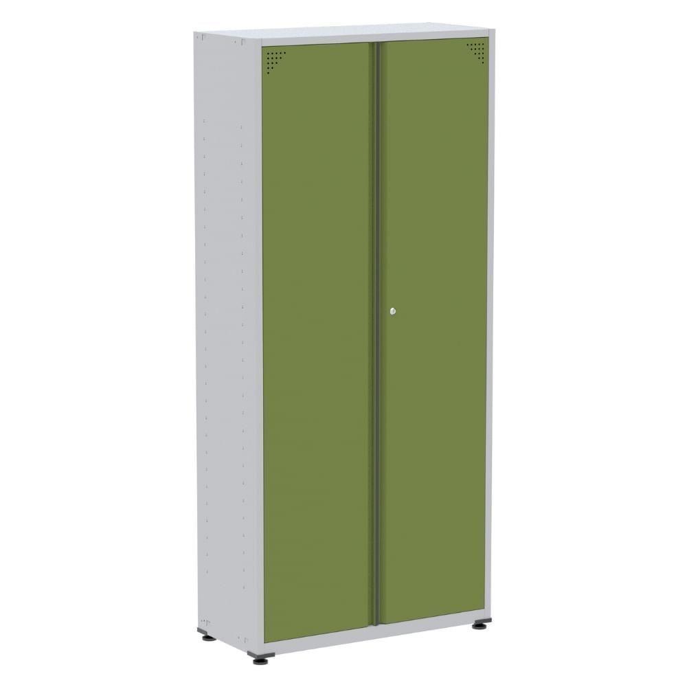 Armário Alto 2 Portas Pandin 90 Cm (largura) Inmetro Estrutura Aço Cinza E Portas Verdes C- Chave - 1