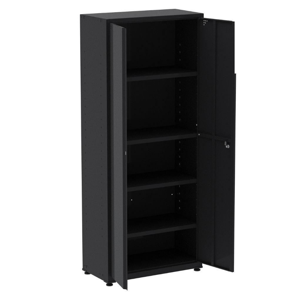 Armário Alto 2 Portas Pandin 80 Cm (largura) Inmetro Estrutura E Portas Aço Preto C- Chave - 2