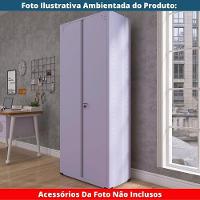 Armário Alto 2 Portas Pandin 90 Cm (largura) Inmetro Estrutura E Portas Aço Lilás C- Chave