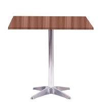 Mesa Delta Em Alumínio 75 Cm (alt) Base Em X Tampo Mdp Quadrado 70 Cm (larg) X 2,50 Cm (alt) Walnut - 1