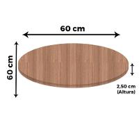 Mesa Delta Em Alumínio 75 Cm (alt) Base Em X Tampo Mdp Redondo 60 Cm (larg) X 2,50 Cm (alt) Noce Nat - 5
