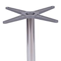 Mesa Delta Em Alumínio 75 Cm (alt) Base Em X Tampo Mdp Redondo 70 Cm (larg) X 2,50 Cm (alt) Noce Nat - 3