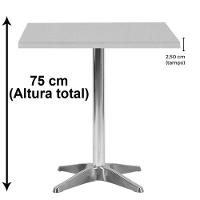 Mesa Delta Em Alumínio 75 Cm (alt) Base Em X Tampo Mdp Quadrado 80 Cm (larg) X 2,50 Cm (alt) Grafito - 2