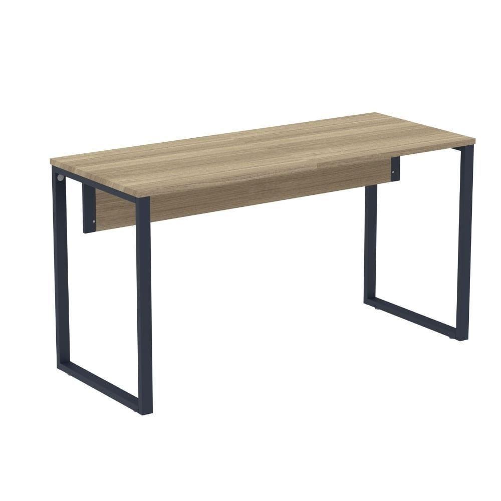Mesa Escritório P25 Tub Pandin 150 Cm (larg) Tampo Mdp Noce Naturalle Pé Aço Tubular Cinza - 1