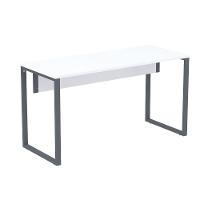 Mesa Escritório P25 Tub Pandin 150 Cm (larg) X 70 Cm (prof) Tampo Mdp Branco Pé Aço Tubular Grafito - 1