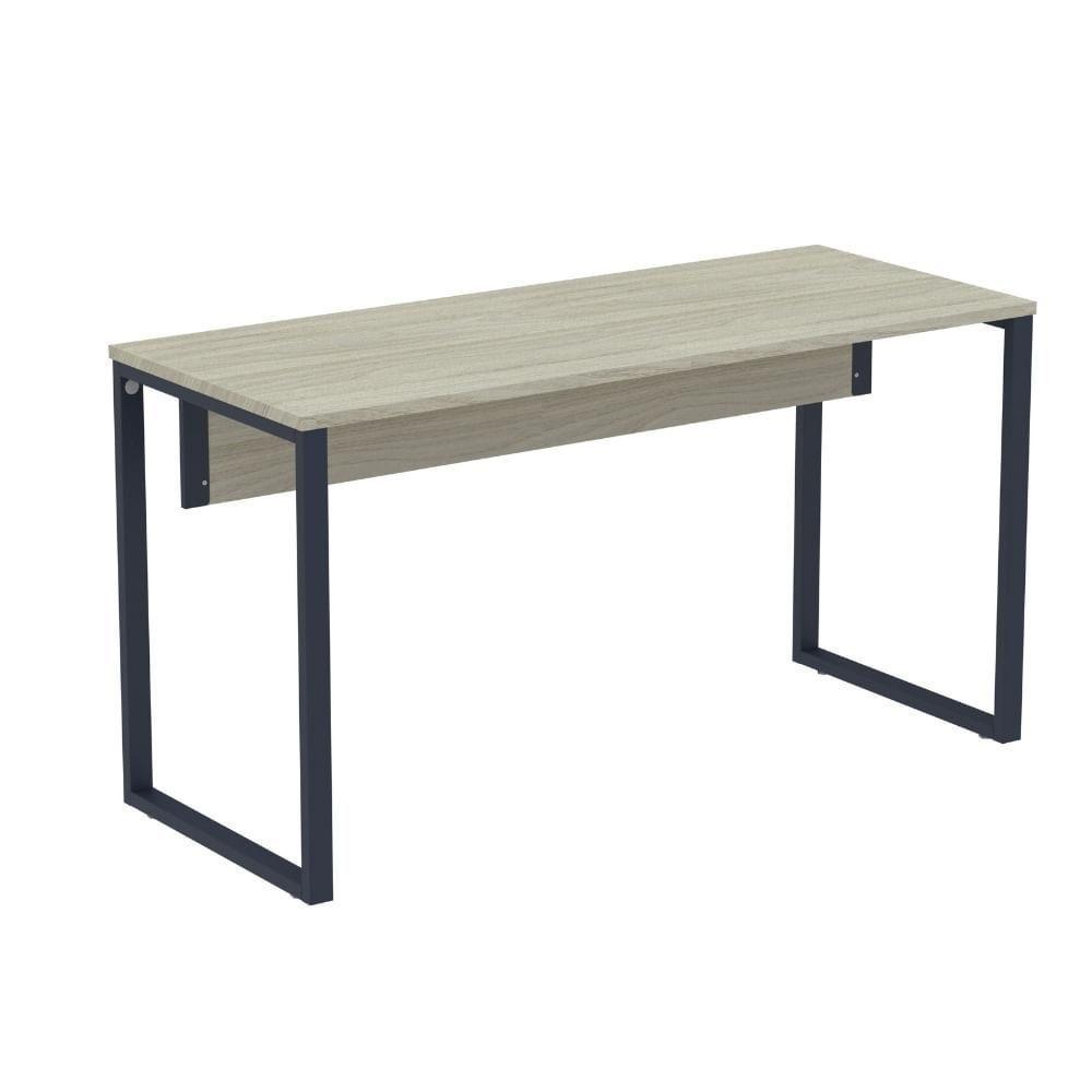 Mesa Escritório P25 Tub Pandin 150 Cm (larg) X 70 Cm (prof) Tampo Mdp Casablanca Pé Aço Tubular Azul - 1