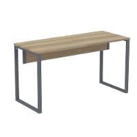 Mesa Escritório P25 Tub Pandin 134 Cm (larg) Tampo Mdp Noce Naturalle Pé Aço Tubular Grafito - 1