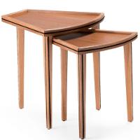 Kit 2 Mesasinho Luck Ozki 55 Cm Madeira Eucalipto Cedro Corda Redonda Preto - 2