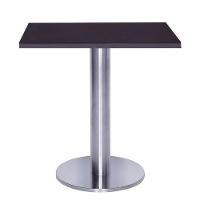 Mesa Beta Big Inox 75 Cm (alt) Disco Redondo Tampo Mdp Quadrado 80 Cm (larg) X 2,50 Cm (alt) Preto - 1