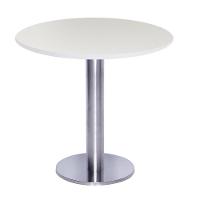 Mesa Beta Big Inox 75 Cm (alt) Disco Redondo Tampo Mdp Redondo 60 Cm (larg) X 2,50 Cm (alt) Branco - 1