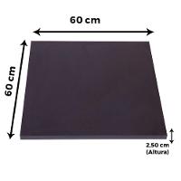 Mesa Beta Big Inox 75 Cm (alt) Disco Redondo Tampo Mdp Quadrado 60 Cm (larg) X 2,50 Cm (alt) Preto - 3