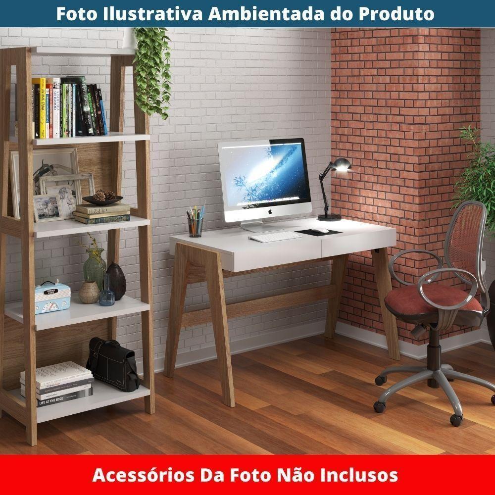 Escrivaninha 2 Gavetas Trend Artesano 125 Cm (largura) Em Mdp Hanover E Off White - 2