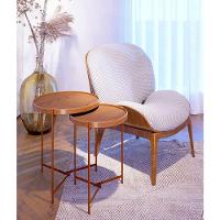 Kit Mesa Lateral Ambiente Aqua Freijó Cobre - Imcal - 1