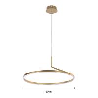 Lustre Pendente Nordecor Zier 2867 Dourado Fosco Led Bivolt - 4