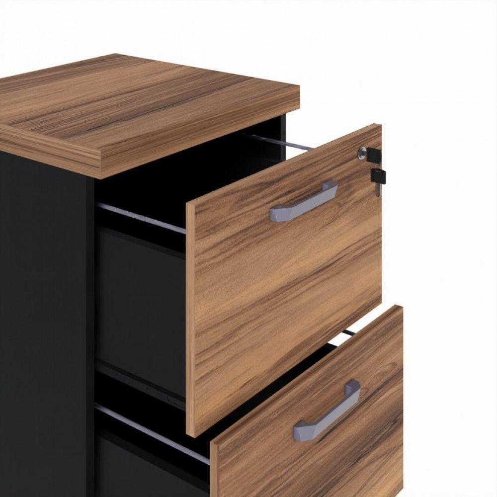 Armário Arquivo Office Com 4 Gavetas Pasta Web Office Nogal-preto - 4
